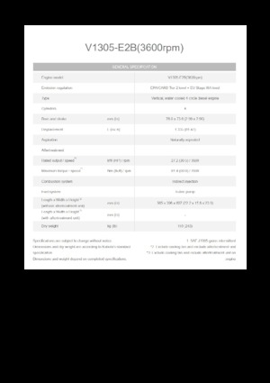 Motory Kubota V1305-E2B
