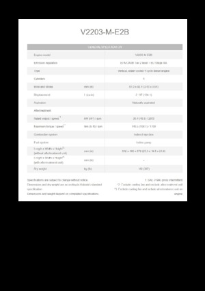 Motory Kubota V2203-M-E2B