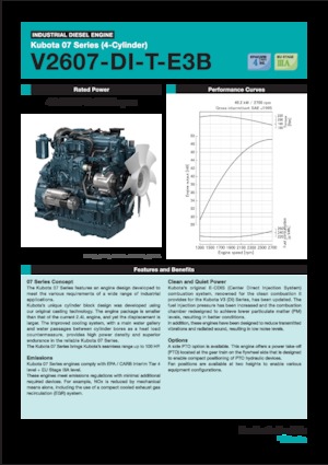 Motory Kubota V2607-DI-T-E3B