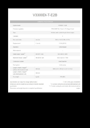 Motory Kubota V3300DI-T-E2B