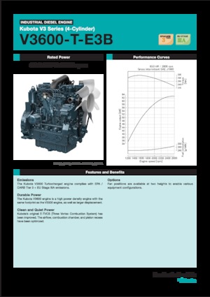 Motory Kubota V3600-T-E3B