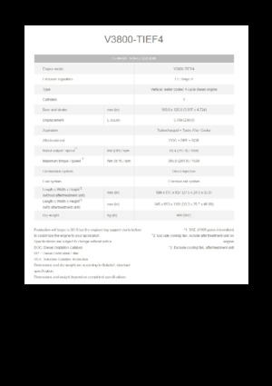Motory Kubota V3800-TIEF