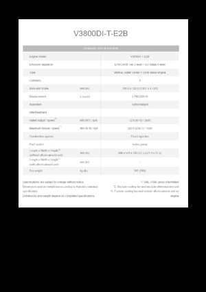 Motory Kubota V3800DI-T-E2B