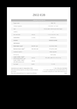Motory Kubota Z602-E2B