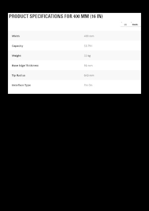 Lžíce pro rypadla Caterpillar 400 MM