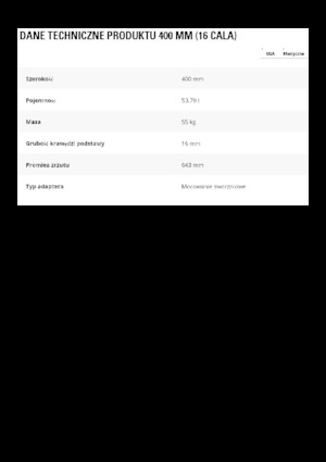 Lžíce pro rypadla Caterpillar 400 MM