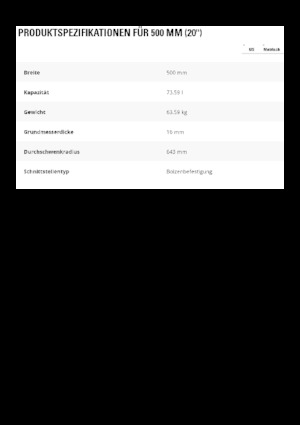 Lžíce pro rypadla Caterpillar 500 MM