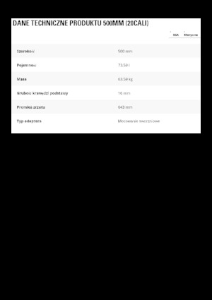 Lžíce pro rypadla Caterpillar 500 MM