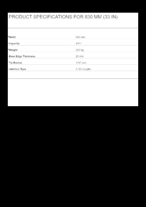 Lžíce pro rypadla Caterpillar 830 MM