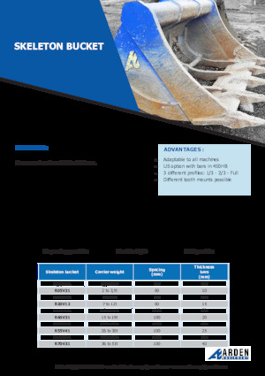 Lžíce pro rypadla Arden R30V31S