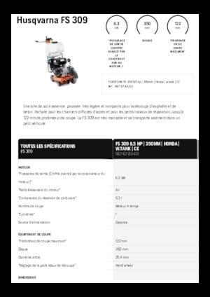 Řezačky spár Husqvarna FS 309