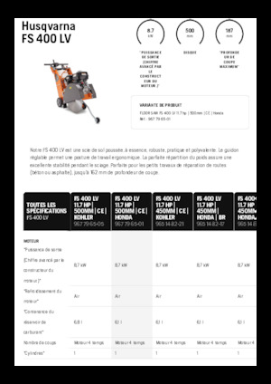 Řezačky spár Husqvarna FS 400 LV