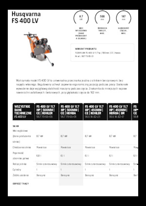 Řezačky spár Husqvarna FS 400 LV