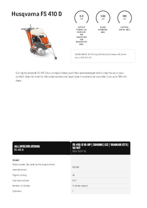 Řezačky spár Husqvarna FS 410 D