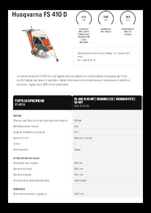 Řezačky spár Husqvarna FS 410 D