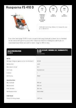 Řezačky spár Husqvarna FS 410 D