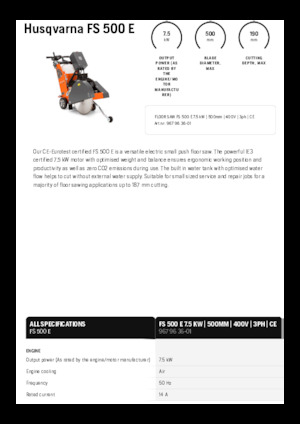 Řezačky spár Husqvarna FS 500 E