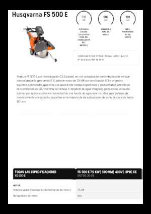 Řezačky spár Husqvarna FS 500 E