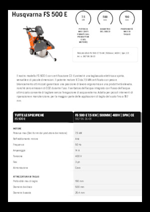 Řezačky spár Husqvarna FS 500 E