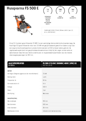 Řezačky spár Husqvarna FS 500 E