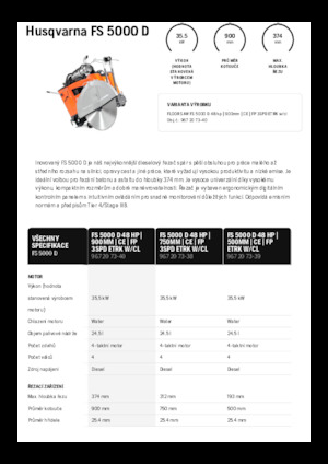 Řezačky spár Husqvarna FS 5000 D