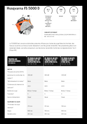 Řezačky spár Husqvarna FS 5000 D