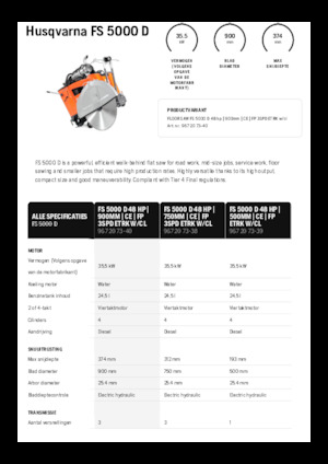 Řezačky spár Husqvarna FS 5000 D