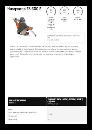 Řezačky spár Husqvarna FS 600 E