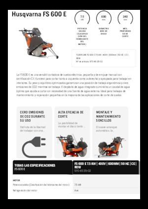 Řezačky spár Husqvarna FS 600 E