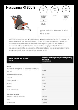 Řezačky spár Husqvarna FS 600 E