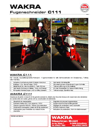 Řezačky spár WAKRA C 111