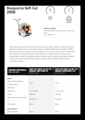 Řezačky spár Husqvarna Soff-Cut® 2000