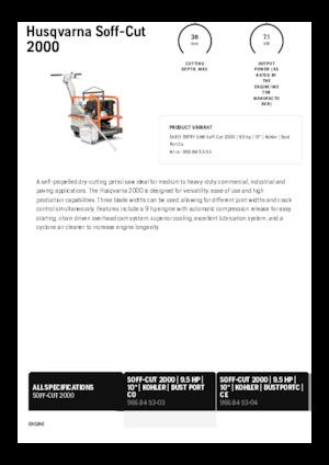 Řezačky spár Husqvarna Soff-Cut® 2000