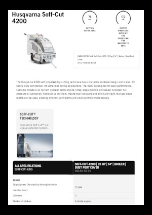 Řezačky spár Husqvarna Soff-Cut® 4200