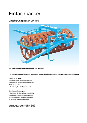 Půdní pěchy Tigges UPN 900-250