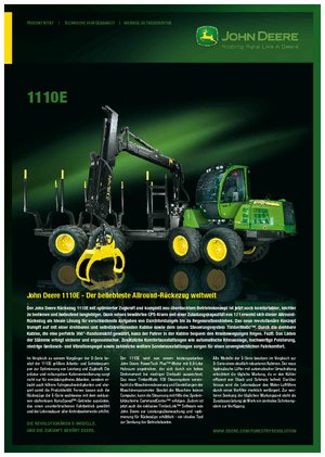 Vyvážecí traktory John Deere 1110 E