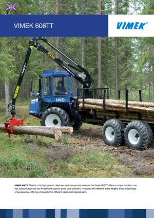 Vyvážecí traktory Vimek 606 TT