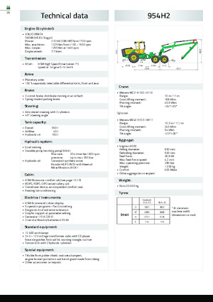 Vyvážecí traktory HSM 954 6WD