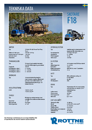 Vyvážecí traktory Rottne F 18