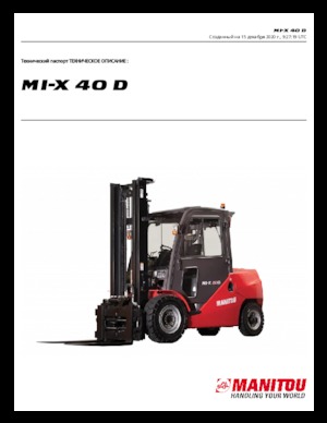 Čelní vysokozdvižné dieselové vozíky Manitou MI-X 40 D