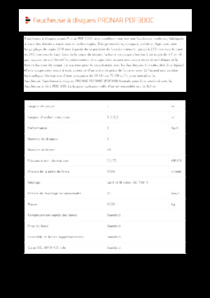 Čelní diskové žací lišty bez kondicionéru Pronar PDF 300 C