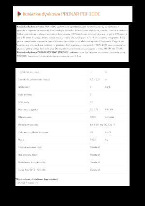 Čelní diskové žací lišty bez kondicionéru Pronar PDF 300 C