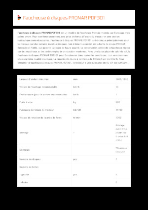 Čelní diskové žací lišty bez kondicionéru Pronar PDF 301