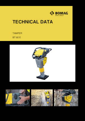 Vibrační pěchy naftové a benzínové Bomag BT 60 E