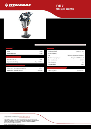 Vibrační pěchy naftové a benzínové Dynapac DR7