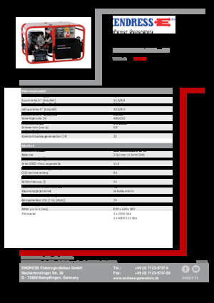 Benzínové elektrocentrály Endress ESE 1006 DBS-GT 