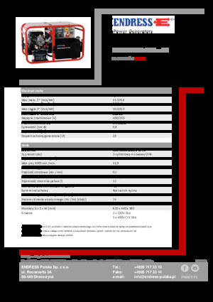 Benzínové elektrocentrály Endress ESE 1006 DBS-GT 