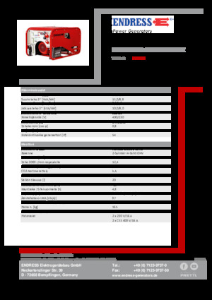 Benzínové elektrocentrály Endress ESE 1006 DHG-GT ES ISO Duplex