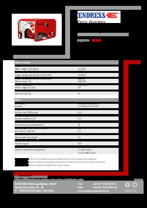 Benzínové elektrocentrály Endress ESE 1006 DHG-GT ES ISO Duplex