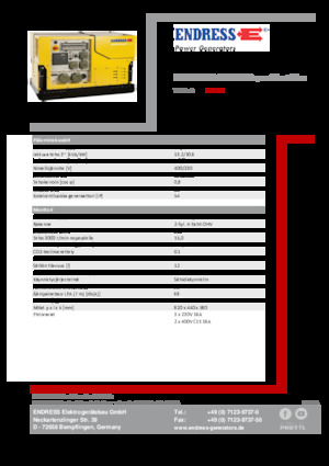Benzínové elektrocentrály Endress ESE 1308 DBG ES DIN Super Silent Plus